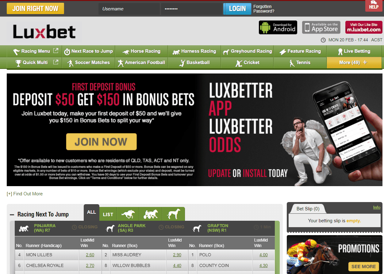luxbet betting site