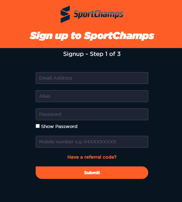sportchamps registration